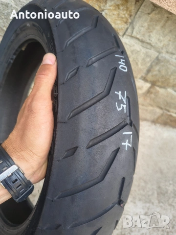 140 75 17 dunlop D408F harley davidson 67V гума чопър гуми мотоциклет, снимка 3 - Гуми и джанти - 55145221