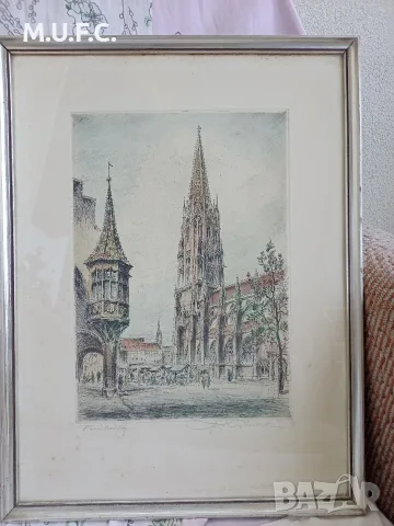 Оригинална графика 1930 Професор Фридрих Гьортис Уникална, снимка 12 - Антикварни и старинни предмети - 55492214