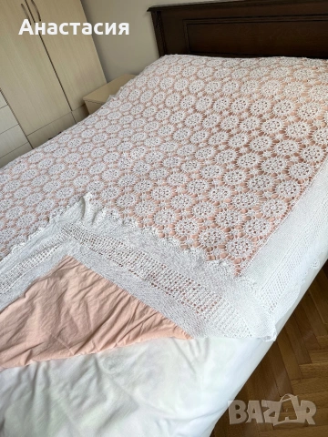  Плетена покривка за легло, снимка 4 - Покривки за легло - 54054474