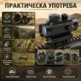 Бързомер оптически дигитален мерник прицел лазер за оръжие пушка 1x40, снимка 6