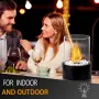 JHY DESIGN 11,5" L Преносима настолна камина с биоетанол, без вентилация, огнище, снимка 4