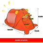 Детска плажна палатка Kruzzel Bear 180 x 95 x 82 см, във формата на мече, снимка 2