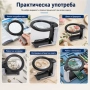 Голяма увеличителна ръчна и настолна лупа с LED осветление за четене книги ремонт лед лампа евтина, снимка 4
