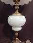 Голяма старинна лампа с красив бял стъклен абажур, снимка 3