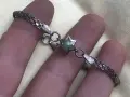 стара детска сребърна гривна с емайл, снимка 8