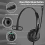 Нови Жични USB слушалки Arama с микрофон за офис, кол център и онлайн уроци, снимка 4