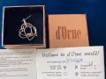Колие Ново,d'ORNE,Сертификат,оригинална опаковка.От сребро, злато-жълто и розово и цирконий  € 45, снимка 1