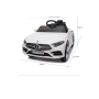 Розова акумулаторна кола Mercedes Benz CLS350 с кожена седалка 12V, снимка 4
