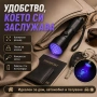 Мощен UV фенер лампа ултравиолетова светлина ув фенерче за камък смола, снимка 5