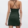 ZARA Хс размер нова рокля с етикет лен и памук, снимка 4