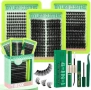 Нов DIY комплект мигли на снопчета 10-18 мм D curl 640 броя за домашно поставяне, снимка 1