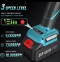 Акумулаторен безчетков ъглошлайф Seesii 125 комплект, снимка 12
