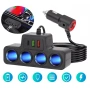 Разклонител за запалка 4 гнезда USB Type-C 120W, снимка 2