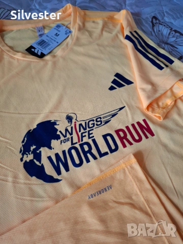 World Run Мъжка тениска АДИДАС / Adidas, Чисто нова, Размер M, снимка 5 - Спортни дрехи, екипи - 50757070