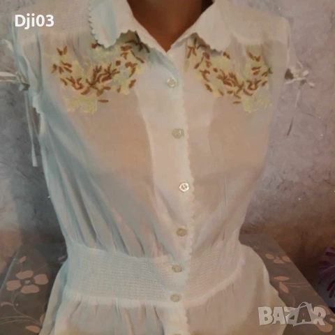 Бели,бродирани  памучни Ризи , снимка 5 - Ризи - 54347822