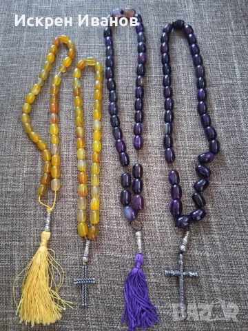 Броеница Ахат Лилав, снимка 10 - Арт сувенири - 41515963