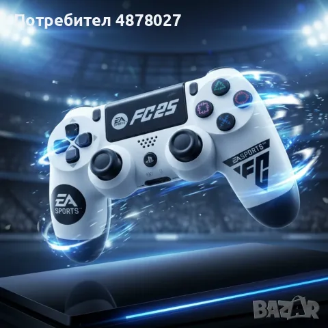 Безжичен джойстик за PS4 с тъчпад, вибрация и LED осветление – FC25 / GTA дизайн, снимка 2 - Джойстици и геймпадове - 55659941
