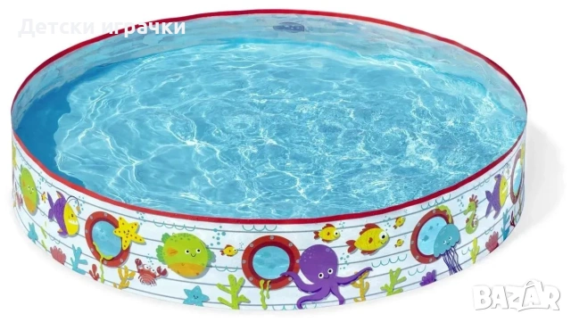 Детски басейн Bestway с твърд борд 152 x 25 см, с морски животни, снимка 2 - Басейни и аксесоари - 55223981