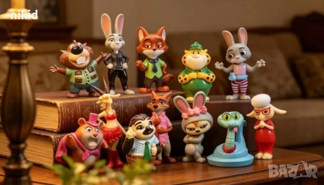 12 бр Зоотопия Зоотрополис Zootopia Zootropolis PVC пластмасови играчки фигурки за игра украса торта