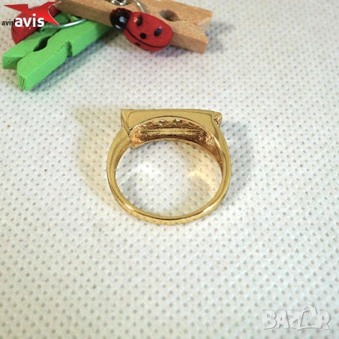 Пръстен с 14К златно покритие 224887, снимка 2 - Пръстени - 54310195