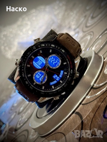 Мъжки часовник Naviforce Fuero, Хронограф, Кожена каишка, снимка 5 - Мъжки - 53979132