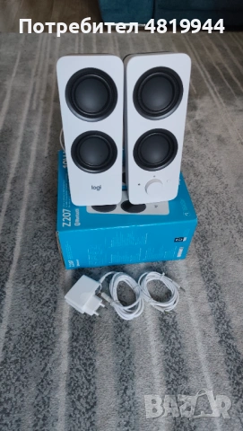 Logitech Z207 – компютърни тонколони, бели, като нови