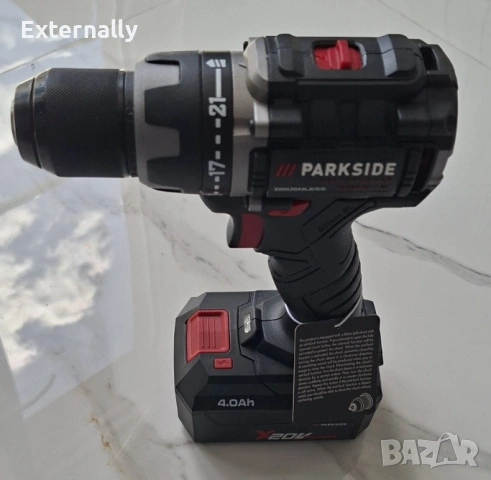 Акумулаторна бормашина Parkside Performance PABSP 20 Li C4 + батерия + зарядно – гаранция, снимка 5 - Бормашини - 54710743