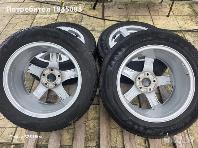 Лети джанти 16ки 5х108 Volvo + зимни гуми 205/60/16, снимка 9 - Гуми и джанти - 54821600