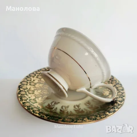 Колекционерска порцеланова чашка с чинийка Schumann Arzberg , снимка 3 - Други ценни предмети - 55653866