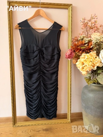 H&M черна официална мини рокля размер S, снимка 8 - Рокли - 54072790