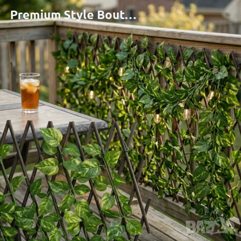 Комплект 5 бр. изкуствен бръшлян обща дължина 11.5 м – реалистична висяща декорация , снимка 3 - Декорация за дома - 54158739