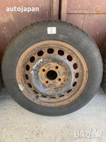 Железни джанти с гуми за Honda Accord 6, снимка 5 - Гуми и джанти - 54932141