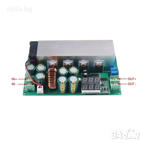 Регулируем DC-DC Step-Down модул 12-80V 20A 600W с цифров дисплей – за зареждане на батерии 10451, снимка 5 - Друга електроника - 54703284