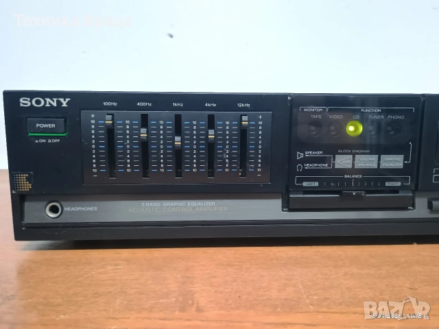 Стерео усилвател SONY TA-AX230. Перфектен! Страхотен! Изпращам видео. , снимка 3 - Ресийвъри, усилватели, смесителни пултове - 54211724