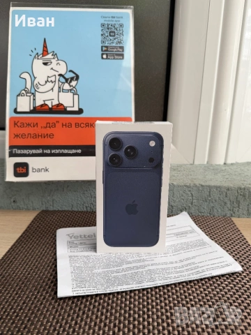 3г!512GB ! iPhone 17 Pro*ЛИЗИНГ TBI айфон 17 про 512 DEEP BLUE, снимка 2 - Apple iPhone - 54699632