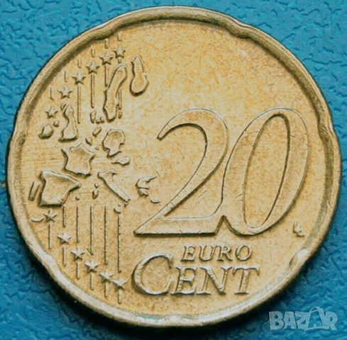 20 евроцента € Нидерландия 2000, снимка 2 - Нумизматика и бонистика - 54101531