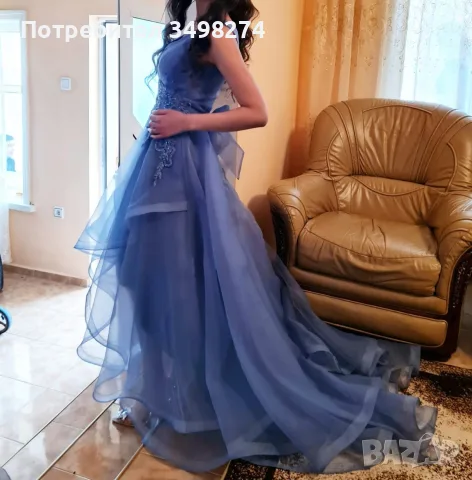 Официалана дълга рокля на Juliakontugruni и рокля бутикова на Maya boutique, снимка 4 - Рокли - 55365077