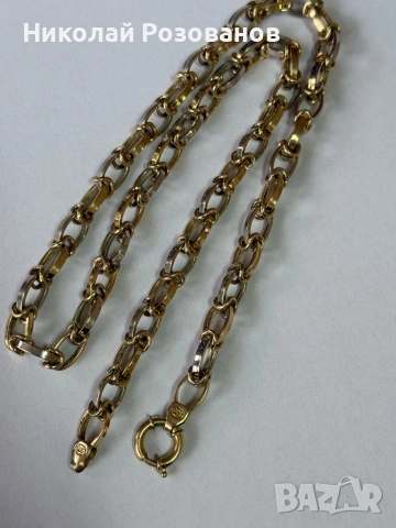 Мъжки златен ланец, снимка 5 - Колиета, медальони, синджири - 54276635