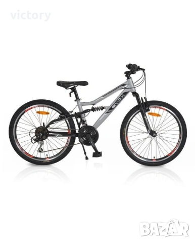 Велосипед Byox - Adventura, 24'', сив , снимка 3 - Детски велосипеди, триколки и коли - 55091662