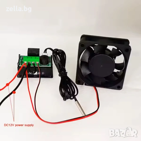 Дигитален термостат 12V с NTC сонда и реле – прецизен контрол за инкубатор, аквариум 10013, снимка 11 - Друга електроника - 54655941