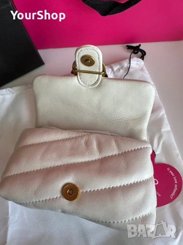 Чисто нова чанта Pinko micro puff бяла, снимка 4 - Чанти - 54048776