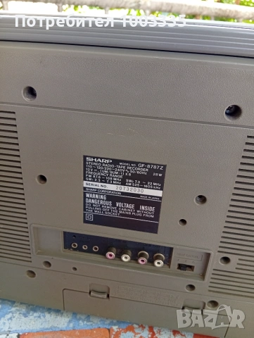 Касетофон Sharp GF 8787, снимка 8 - Радиокасетофони, транзистори - 55068516