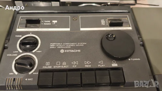 Радио касетофон Hitachi , снимка 3 - Радиокасетофони, транзистори - 55619602