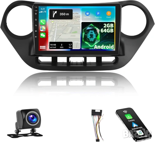 Мултимедия за Hyundai I10, Android, Двоен дин, Навигация, Hyundai Grand I10 2 DIN, плеър, Андроид, снимка 6 - Аксесоари и консумативи - 54863884