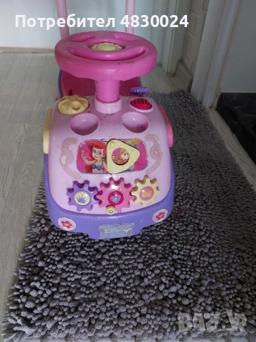 Детска кола за яздене и бутане Kiddieland Disney Princess Activity Ride-On, снимка 3 - Коли, камиони, мотори, писти - 54591412