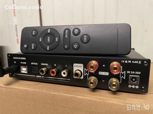 AIYIMA D05 – Hi-Fi Bluetooth DAC Amplifier 2×120W / USB / Optical / Sub Out, снимка 5 - Ресийвъри, усилватели, смесителни пултове - 54721921