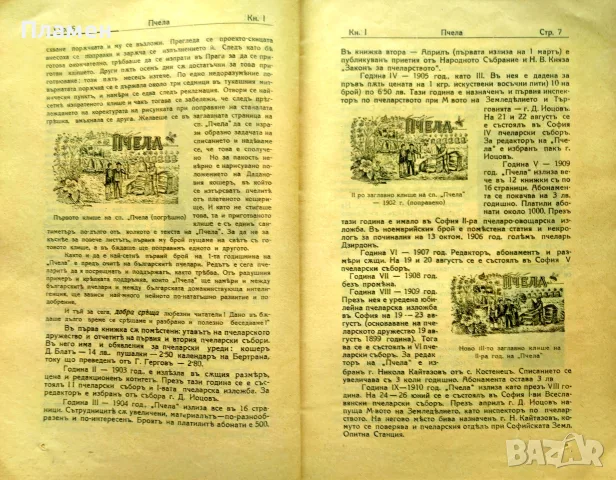 Пчела. Кн. 6 / 1931, Кн. 1 / 1932, Кн. 3 /1934, Кн.12 /1936, Кн. 4 / 1939, снимка 3 - Антикварни и старинни предмети - 55325312