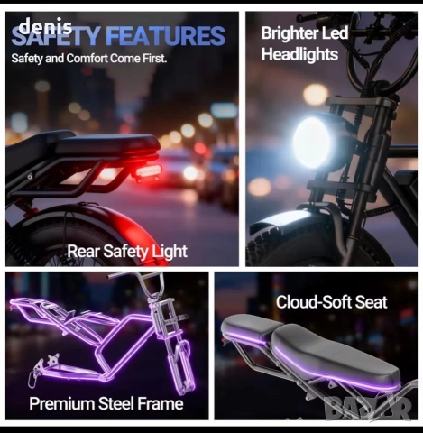 Електрически Велосипед Heeader BK20 (750W, 48V 20Ah) – Fat Bike , снимка 8 - Велосипеди - 55263092