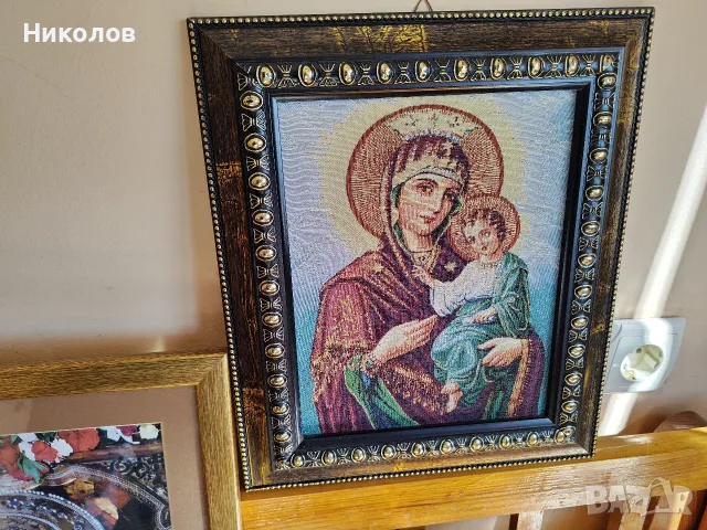 Гоблен Дева Мария "30/28см" "75€"нов!+3бр Подарък!, снимка 2 - Гоблени - 55677862