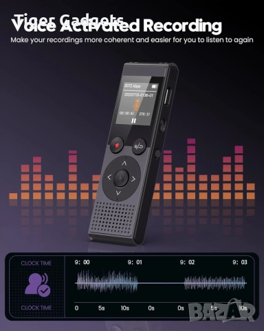 BBEIYY V10 диктофон 128GB мини записващо устройство 3072kbps, снимка 4 - Други - 53998969
